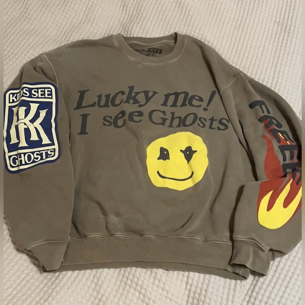 KIDS SEE GHOSTS x Cactus Plant Flea Market Lucky Me I See Ghosts Crewneck